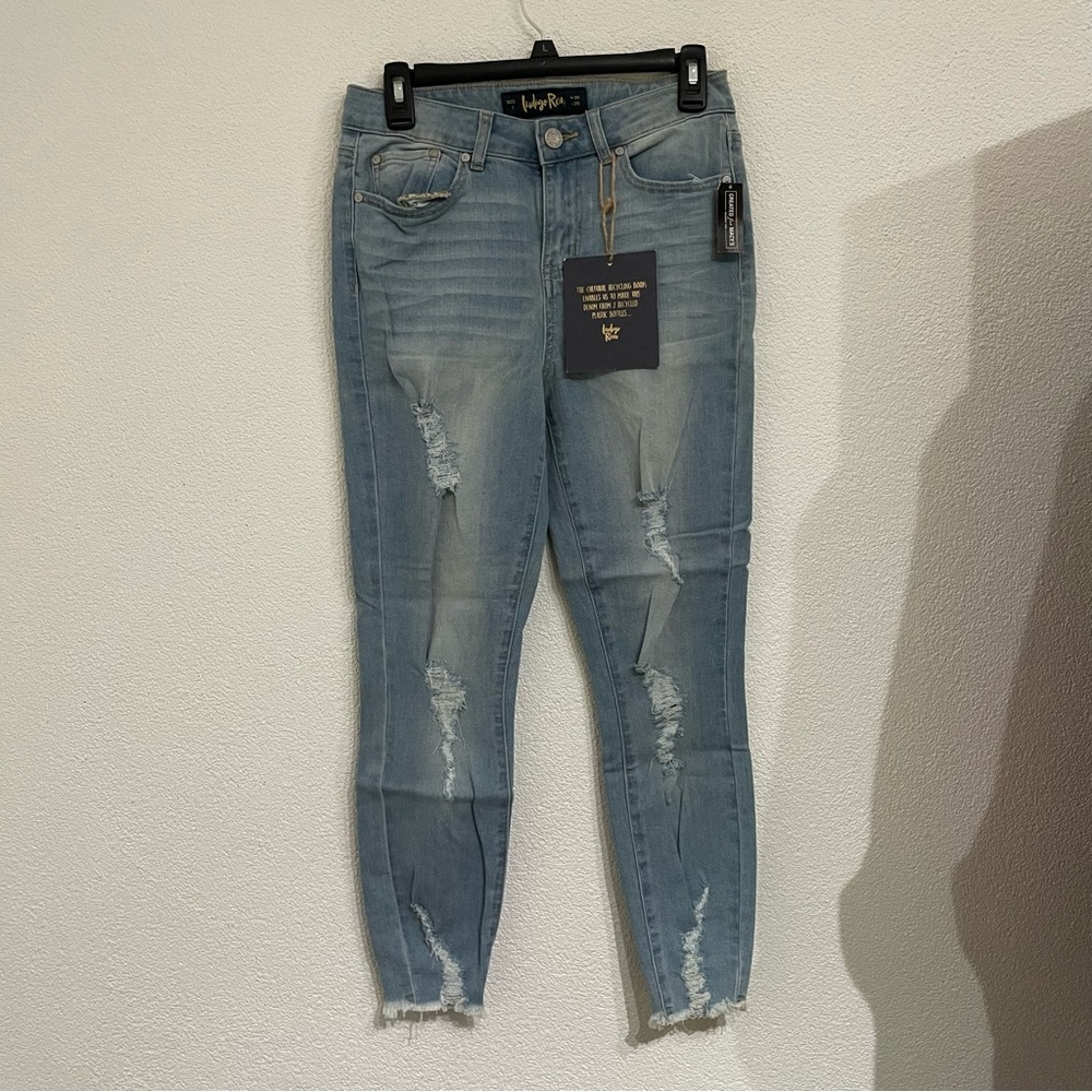 High rise crop jeans